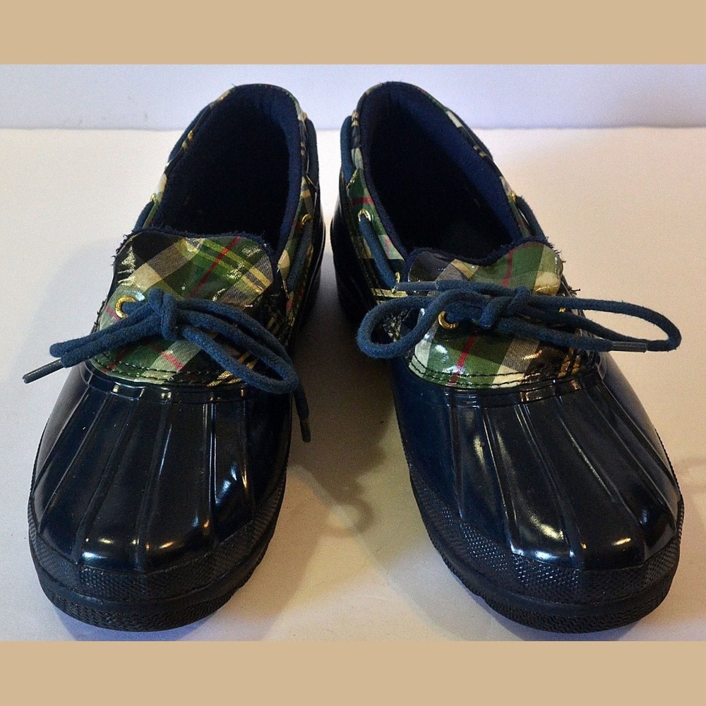 SPERRY TOP SIDER RAIN SHOES NAVY BLUE WMN